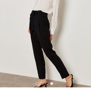 Mango Tie Waist Black Pants